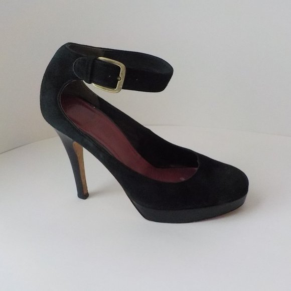 Cole Haan Shoes - Cole Haan Nike Air Black Suede Platform Heels 6.5B